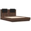 Cama Matrimonial | Cama Para Adultos | Cama Con Cabecero Madera De Ingeniería Marrón Roble 120x190 Cm Cfw729331