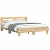 Cama Matrimonial | Cama Para Adultos | Cama Con Cabecero Madera De Ingeniería Roble Sonoma 150x200 Cm Cfw819286