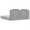 Cama Matrimonial | Cama Para Adultos | Cama Con Cabecero Madera Ingeniería Gris Sonoma 200x200 Cm Cfw535328