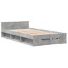 Cama Individual | Cama Para Adultos | Cama Con Cajón Madera De Ingeniería Gris Hormigón 90x190 Cm Cfw21940