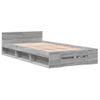 Cama Individual | Cama Para Adultos | Cama Con Cajón Madera De Ingeniería Gris Sonoma 90x190 Cm Cfw31904