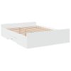 Cama Matrimonial | Cama Para Adultos | Cama Con Cajones Madera De Ingeniería Blanca 140x190 Cm Cfw341344