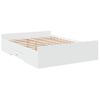 Cama Matrimonial | Cama Para Adultos | Cama Con Cajones Madera De Ingeniería Blanca 140x190 Cm Cfw341344