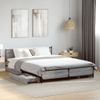 Cama Matrimonial | Cama Para Adultos | Cama Con Cajones Madera De Ingeniería Gris Sonoma 135x190 Cm Cfw15780