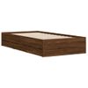 Cama Individual | Cama Para Adultos | Cama Con Cajones Madera De Ingeniería Marrón Roble 100x200 Cm Cfw416646