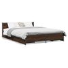 Cama Matrimonial | Cama Para Adultos | Cama Con Cajones Madera De Ingeniería Marrón Roble 120x190 Cm Cfw80821