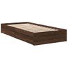 Cama Individual | Cama Para Adultos | Cama Con Cajones Madera De Ingeniería Marrón Roble 90x190 Cm Cfw76147