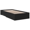 Cama Para Adultos | Cama Con Cajones Madera De Ingeniería Negra 75x190 Cm Cfw83619