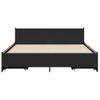 Cama Matrimonial | Cama Para Adultos | Cama Con Cajones Madera De Ingeniería Negro 120x190 Cm Cfw85338