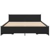 Cama Matrimonial | Cama Para Adultos | Cama Con Cajones Madera De Ingeniería Negro 120x200 Cm Cfw435162