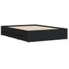 Cama Matrimonial | Cama Para Adultos | Cama Con Cajones Madera De Ingeniería Negro 135x190 Cm Cfw279553