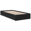 Cama Individual | Cama Para Adultos | Cama Con Cajones Madera De Ingeniería Negro 90x190 Cm Cfw76189