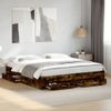 Cama Para Adultos | Cama Con Cajones Madera De Ingeniería Roble Ahumado 180x200 Cm Cfw82874