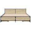 Cama Matrimonial | Cama Para Adultos | Cama Con Cajones Madera De Ingeniería Roble Sonoma 120x190 Cm Cfw67732