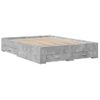 Cama Para Adultos | Cama Con Cajones Madera Ingeniería Gris Hormigón 135x190 Cm Cfw89220