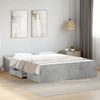 Cama Matrimonial | Cama Para Adultos | Cama Con Cajones Madera Ingeniería Gris Hormigón 140x200 Cm Cfw77790