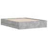 Cama Matrimonial | Cama Para Adultos | Cama Con Cajones Madera Ingeniería Gris Hormigón 140x200 Cm Cfw320264