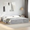 Cama Matrimonial | Cama Para Adultos | Cama Con Cajones Madera Ingeniería Gris Hormigón 180x200 Cm Cfw82252