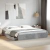 Cama Matrimonial | Cama Para Adultos | Cama Con Cajones Madera Ingeniería Gris Hormigón 180x200 Cm Cfw48639