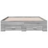 Cama Para Adultos | Cama Con Cajones Madera Ingeniería Gris Sonoma 140x190 Cm Cfw34429