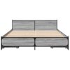 Cama Matrimonial | Cama Para Adultos | Cama Con Cajones Madera Ingeniería Gris Sonoma 150x200 Cm Cfw32736