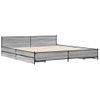 Cama Matrimonial | Cama Para Adultos | Cama Con Cajones Madera Ingeniería Gris Sonoma 180x200 Cm Cfw87620