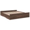 Cama Matrimonial | Cama Para Adultos | Cama Con Cajones Madera Ingeniería Marrón Roble 180x200 Cm Cfw59495