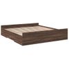 Cama Matrimonial | Cama Para Adultos | Cama Con Cajones Madera Ingeniería Marrón Roble 180x200 Cm Cfw59495