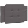 Cama Individual | Cama Para Adultos | Cama Con Colchón Cuero Sintético Gris 80x200 Cm Cfw39930