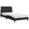 Cama Individual | Cama Para Adultos | Cama Con Colchón Terciopelo Negro 100x200 Cm Cfw99297