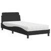 Cama Individual | Cama Para Adultos | Cama Con Colchón Terciopelo Negro 80x200 Cm Cfw39911