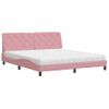 Cama Matrimonial | Cama Para Adultos | Cama Con Colchón Terciopelo Rosa 180x200 Cm Cfw49145