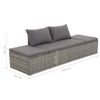 Cama Para Adultos | Cama De Jardín 195x60 Cm Ratán Sintético Gris Cfw337322