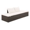 Cama Para Adultos | Cama De Jardín 195x60 Cm Ratán Sintético Marrón Cfw556344