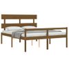 Cama Matrimonial | Cama Para Adultos | Cama De Matrimonio Personas Mayores Cabecero Madera Marrón Miel Cfw734749