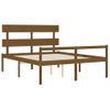 Cama Matrimonial | Cama Para Adultos | Cama De Matrimonio Personas Mayores Cabecero Madera Marrón Miel Cfw734749