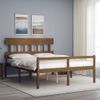 Cama Matrimonial | Cama Para Adultos | Cama De Matrimonio Personas Mayores Cabecero Madera Marrón Miel Cfw213121