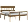 Cama Matrimonial | Cama Para Adultos | Cama De Matrimonio Personas Mayores Cabecero Madera Marrón Miel Cfw213121