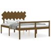 Cama Matrimonial | Cama Para Adultos | Cama De Matrimonio Personas Mayores Cabecero Madera Marrón Miel Cfw554664