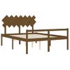 Cama Matrimonial | Cama Para Adultos | Cama De Matrimonio Personas Mayores Cabecero Madera Marrón Miel Cfw554664