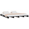 Cama Para Adultos | Cama De Palets De Madera Maciza De Pino Negro 135x190 Cm Cfw571380