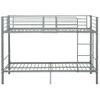 Cama Para Adultos | Cama Litera De Metal Gris 90x200 Cm Cfw407960