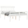 Cama Matrimonial | Cama Para Adultos | Cama Matrimonio Personas Mayores Cabecero Madera Maciza Blanco Cfw152273