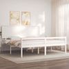 Cama Para Adultos | Cama Matrimonio Personas Mayores Cabecero Madera Maciza Blanco Cfw953296