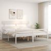 Cama Matrimonial | Cama Para Adultos | Cama Matrimonio Personas Mayores Cabecero Madera Maciza Blanco Cfw775705