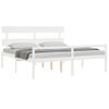 Cama Matrimonial | Cama Para Adultos | Cama Matrimonio Personas Mayores Cabecero Madera Maciza Blanco Cfw775705