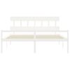 Cama Matrimonial | Cama Para Adultos | Cama Matrimonio Personas Mayores Cabecero Madera Maciza Blanco Cfw172882