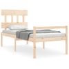 Cama Individual | Cama Para Adultos | Cama Para Personas Mayores Con Cabecero Madera Maciza Cfw136260