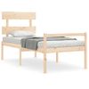 Cama Individual | Cama Para Adultos | Cama Para Personas Mayores Con Cabecero Madera Maciza Cfw654139