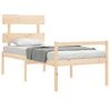 Cama Individual | Cama Para Adultos | Cama Para Personas Mayores Con Cabecero Madera Maciza Cfw654139